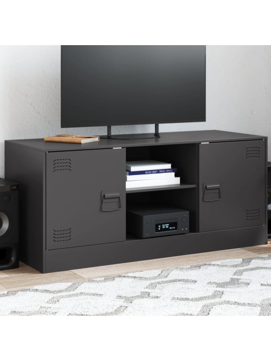 Tv skapītis, 99x39x44 cm, tērauds, melns