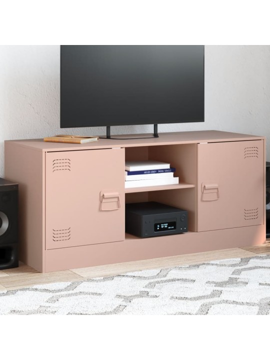 Tv skapītis, 99x39x44 cm, tērauds, rozā