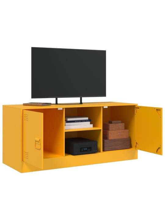 Tv skapītis, 99x39x44 cm, tērauds, sinepju dzeltens