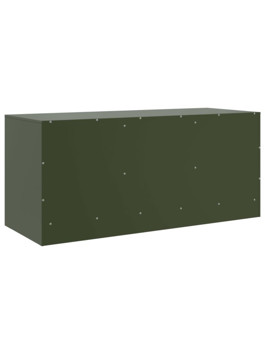 Tv skapītis, 99x39x44 cm, tērauds, olīvu zaļš