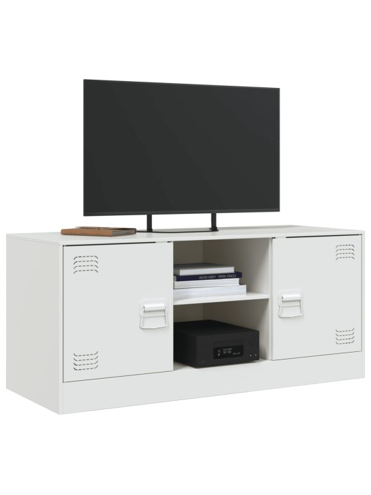Tv skapītis, 99x39x44 cm, tērauds, balts