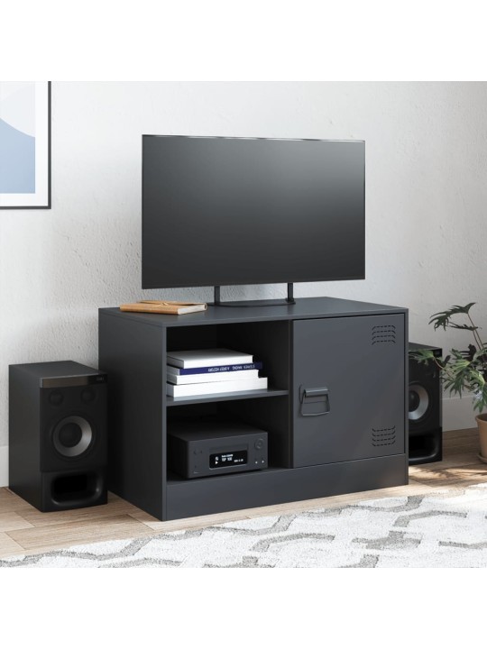 Tv skapītis, 67x39x44 cm, tērauds, melns