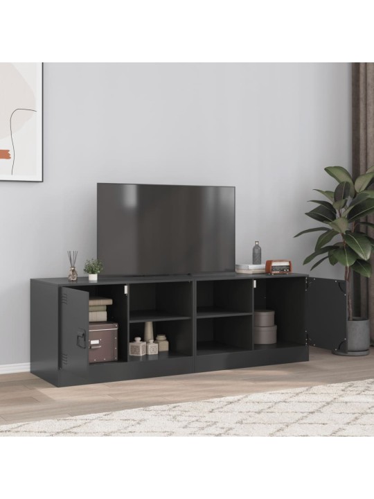 Tv skapīši, 2 gab., melni, 67x39x44 cm, tērauds