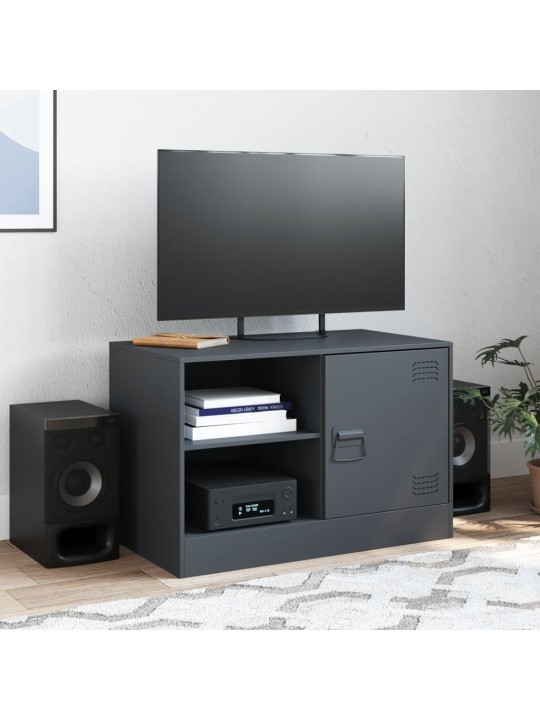 Tv skapītis, 67x39x44 cm, tērauds, antracītpelēks