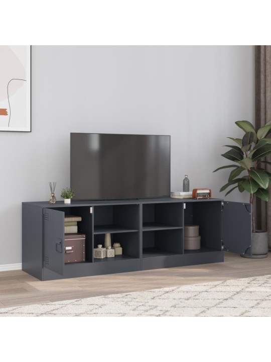 Tv skapīši, 2 gab., antracītpelēki, 67x39x44 cm, tērauds