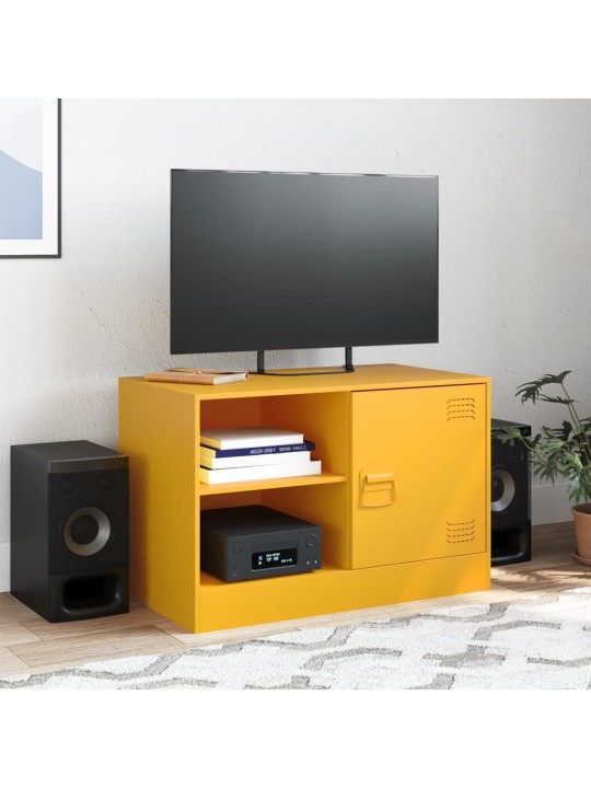 Tv skapītis, 67x39x44 cm, tērauds, sinepju dzeltens