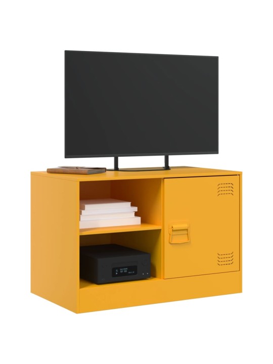 Tv skapīši, 2 gab., 67x39x44 cm, tērauds, sinepju dzelteni