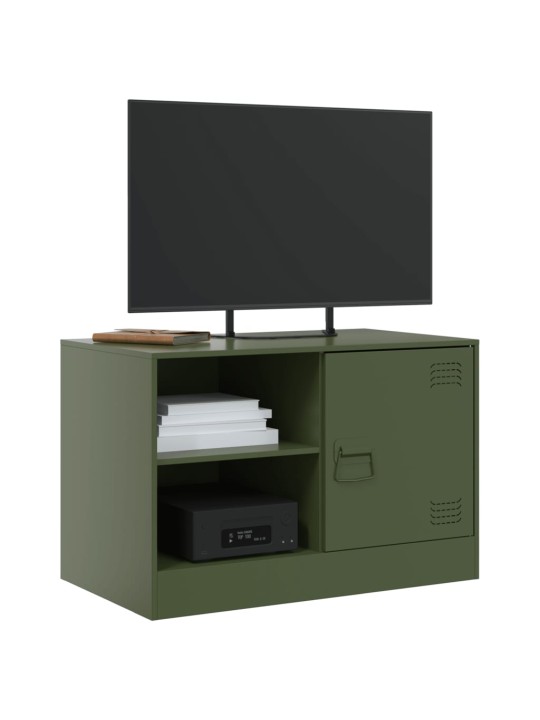 Tv skapītis, 67x39x44 cm, tērauds, olīvu zaļš