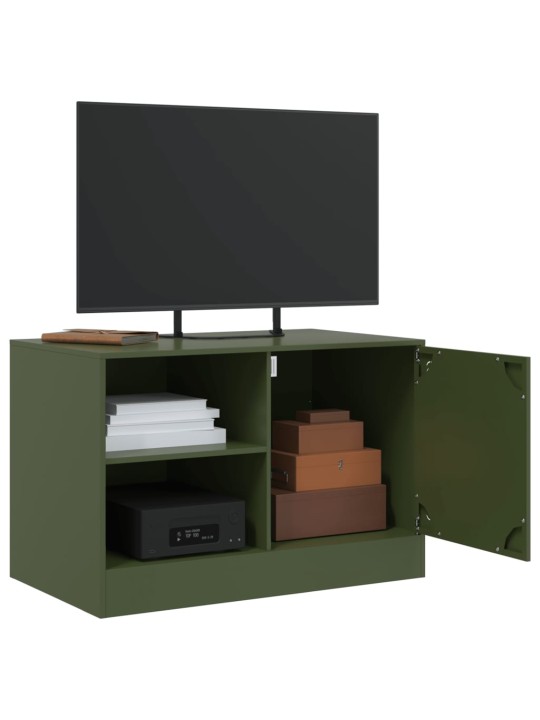 Tv skapītis, 67x39x44 cm, tērauds, olīvu zaļš