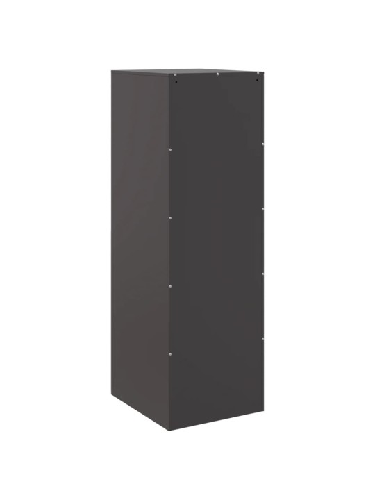 Kumode, melna, 34,5x39x107 cm, tērauds