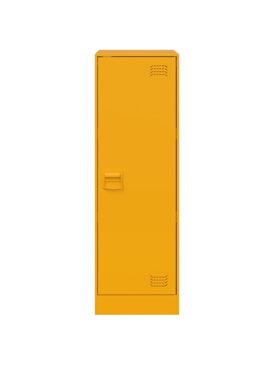Kumode, sinepju dzeltena, 34,5x39x107 cm, tērauds