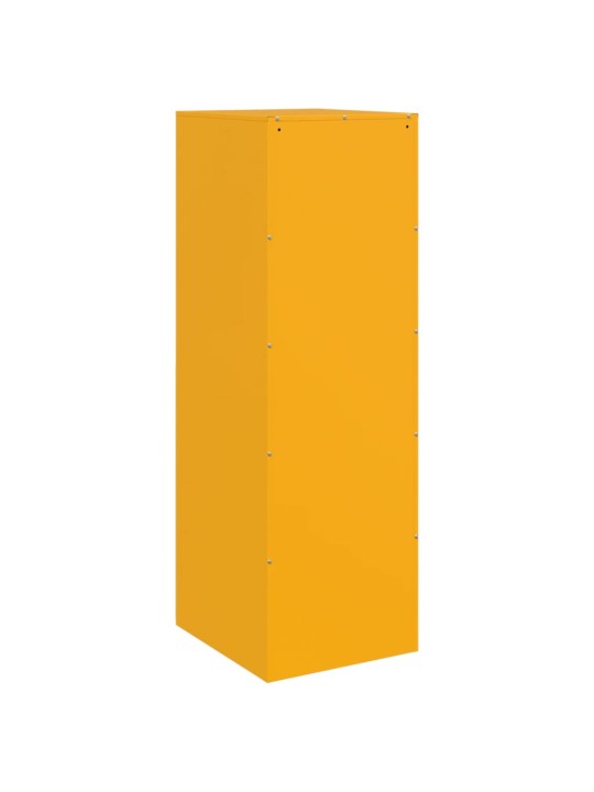 Kumode, sinepju dzeltena, 34,5x39x107 cm, tērauds