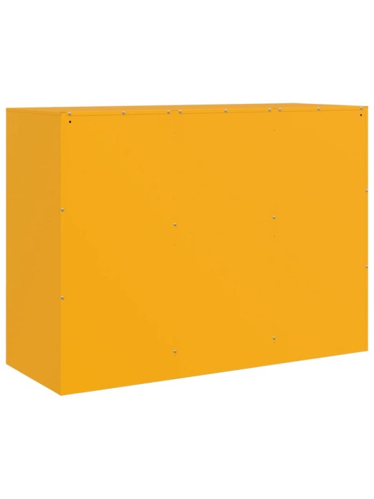Kumode, sinepju dzeltena, 99x39x73 cm, tērauds