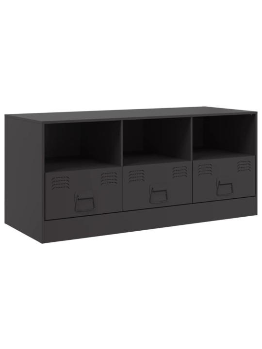 Tv skapītis, 99x39x44 cm, tērauds, melns