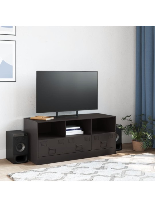 Tv skapītis, 99x39x44 cm, tērauds, melns
