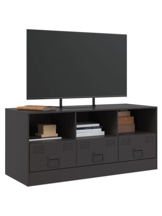 Tv skapītis, 99x39x44 cm, tērauds, melns