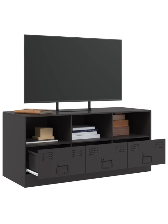 Tv skapītis, 99x39x44 cm, tērauds, melns