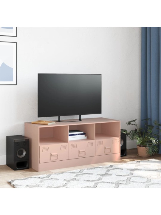 Tv skapītis, 99x39x44 cm, tērauds, rozā
