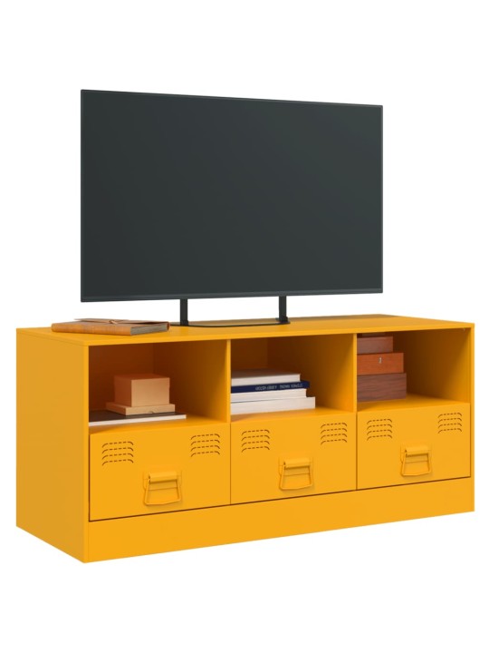 Tv skapītis, 99x39x44 cm, tērauds, sinepju dzeltens