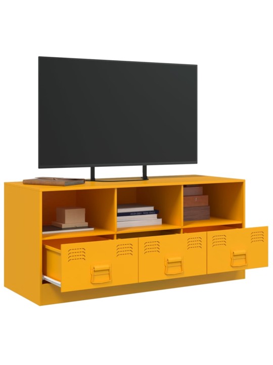 Tv skapītis, 99x39x44 cm, tērauds, sinepju dzeltens