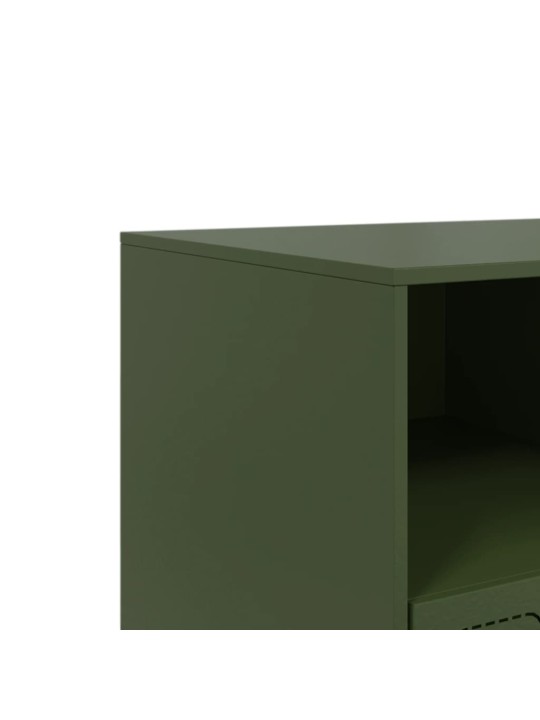 Tv skapītis, 99x39x44 cm, tērauds, olīvu zaļš