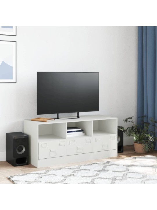 Tv skapītis, 99x39x44 cm, tērauds, balts