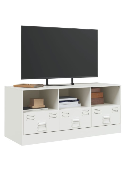 Tv skapītis, 99x39x44 cm, tērauds, balts