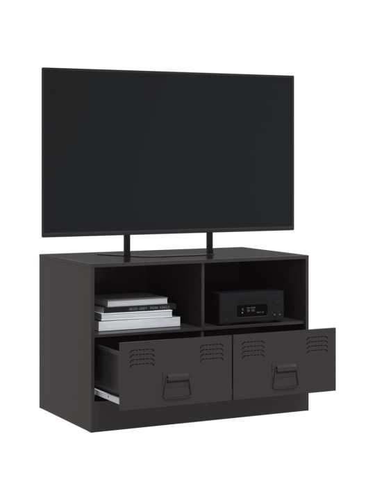 Tv skapītis, 67x39x44 cm, tērauds, melns