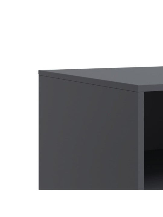 Tv skapīši, 2 gab., antracītpelēki, 67x39x44 cm, tērauds