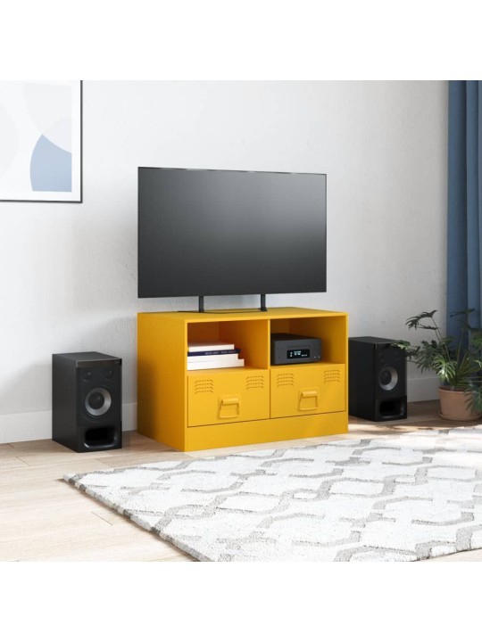 Tv skapītis, 67x39x44 cm, tērauds, sinepju dzeltens