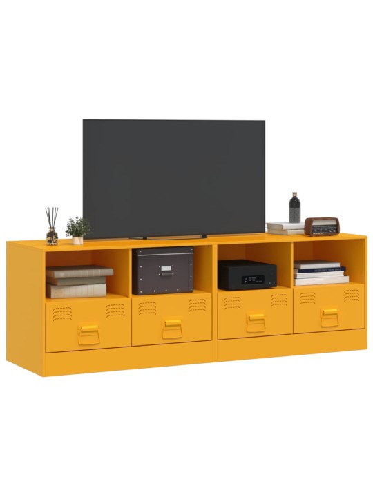 Tv skapīši, 2 gab., 67x39x44 cm, tērauds, sinepju dzelteni
