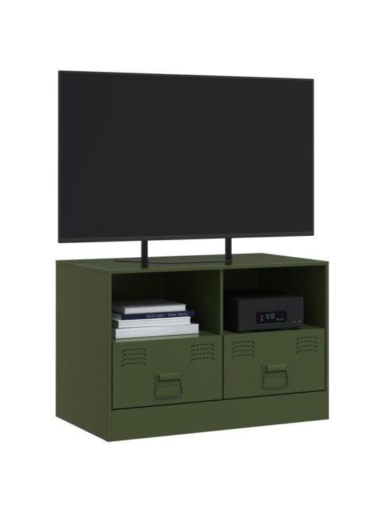 Tv skapītis, 67x39x44 cm, tērauds, olīvu zaļš