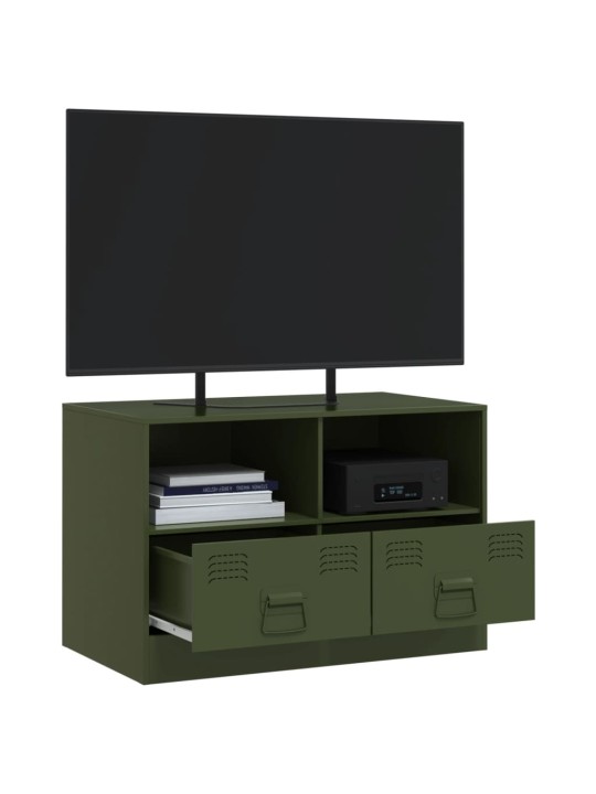 Tv skapītis, 67x39x44 cm, tērauds, olīvu zaļš