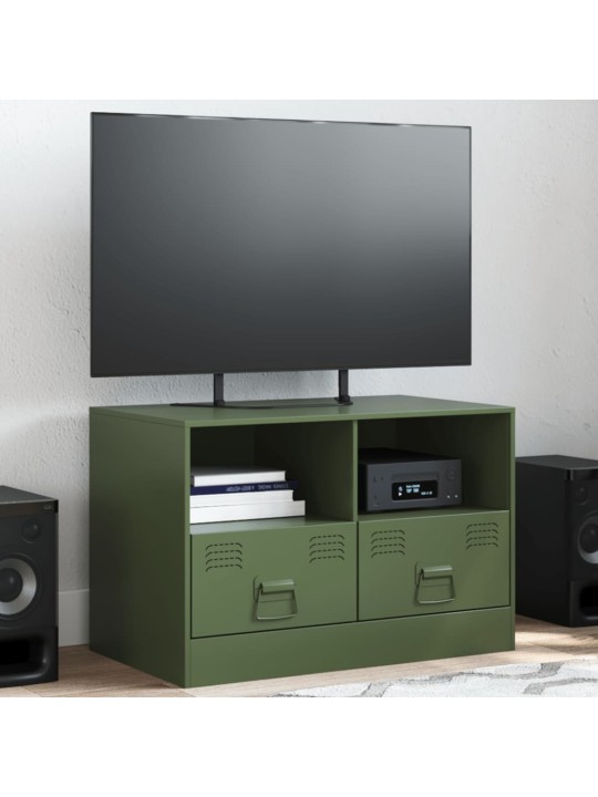 Tv skapītis, 67x39x44 cm, tērauds, olīvu zaļš