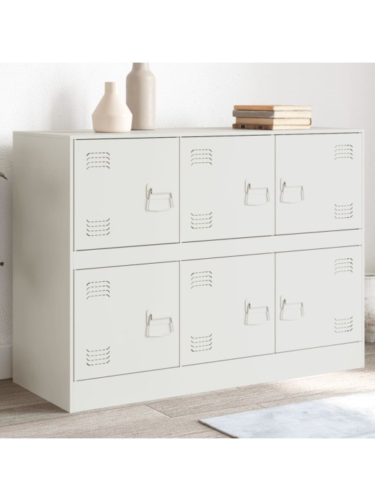 Kumode, balta, 99x39x73 cm, tērauds