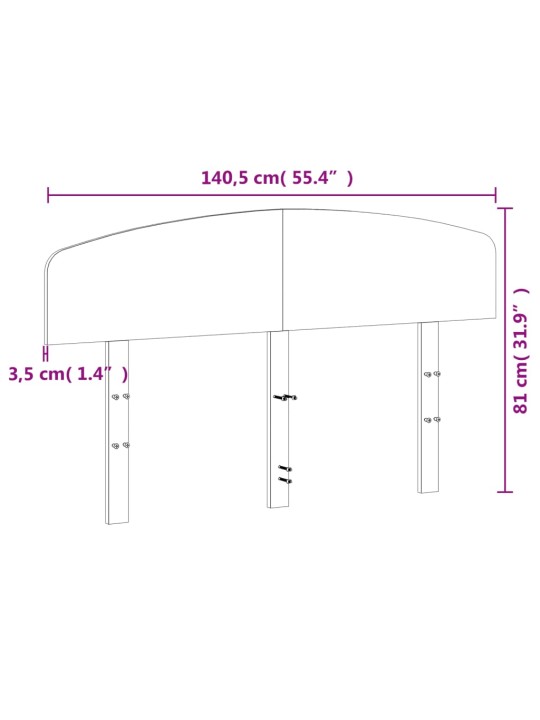 Galvgalis, balta, 135 cm, priedes masīvkoks