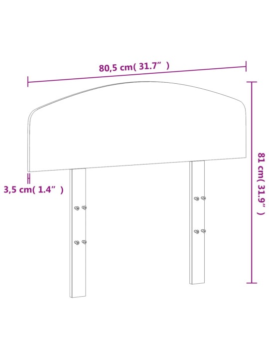 Galvgalis, balts, 75 cm, priedes masīvkoks