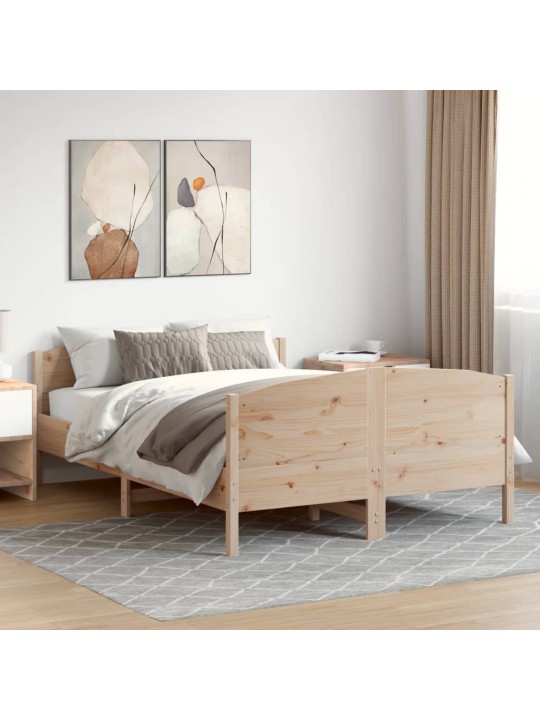 Gulta bez matrača, 120x200 cm, priedes masīvkoks