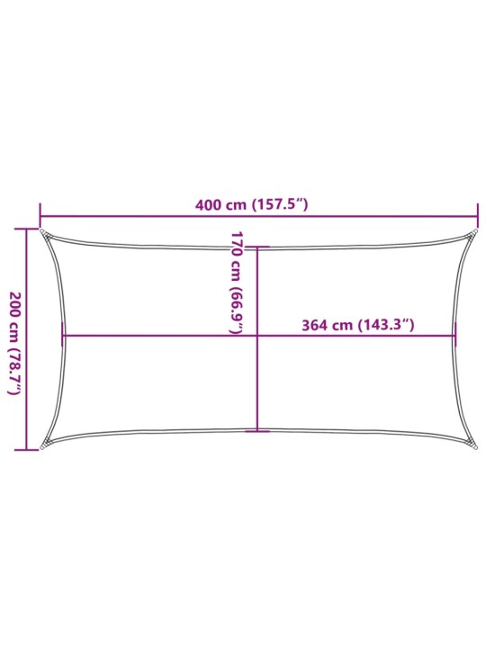 Saules aizsargs, 4x2 m, 100% poliesters, oksforda audums