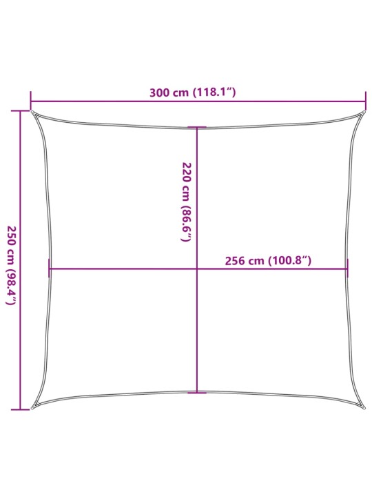 Saules aizsargs, 3x2,5 m, 100% poliesters, oksforda audums
