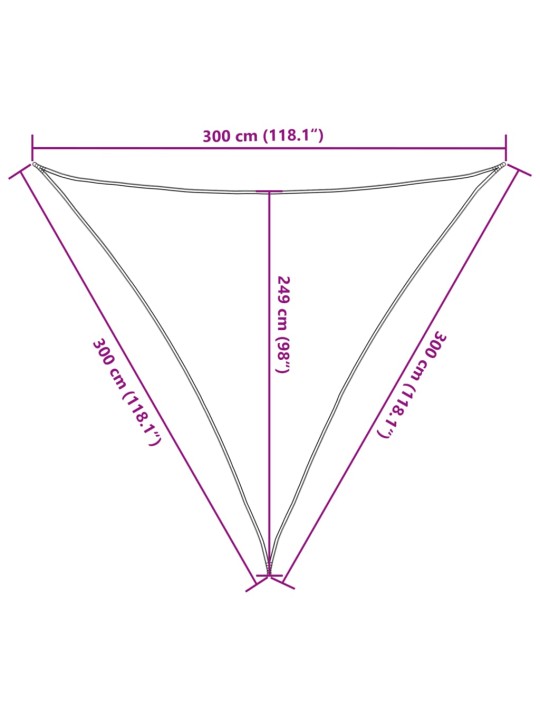 Saules aizsargs, 3x3x3 m, 100% poliesters, oksforda audums