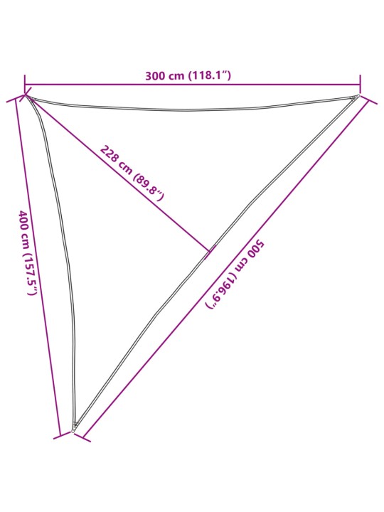 Saules aizsargs, 3x4x5 m, 100% poliesters, oksforda audums