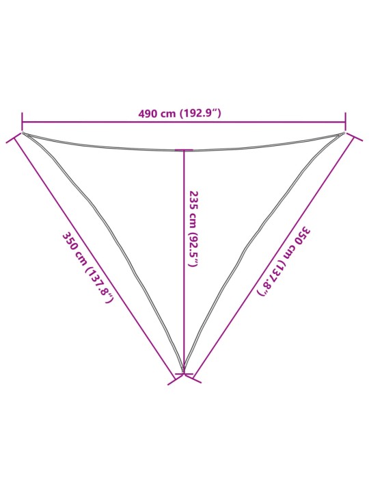 Saules aizsargs, 3,5x3,5x4,9m, 100% poliesters, oksforda audums