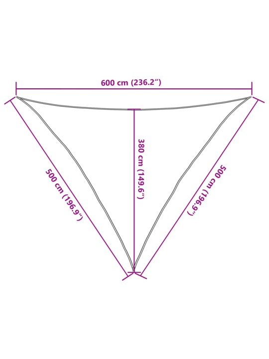 Saules aizsargs, 5x5x6 m, 100% poliesters, oksforda audums