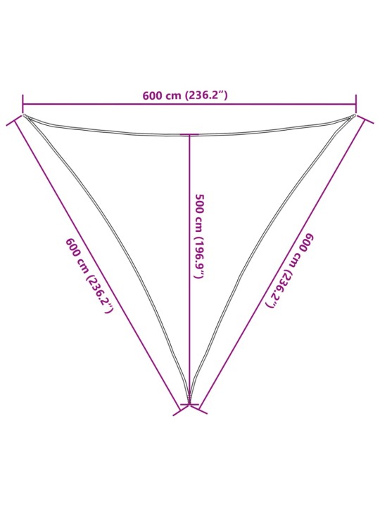 Saules aizsargs, 6x6x6 m, 100% poliesters, oksforda audums
