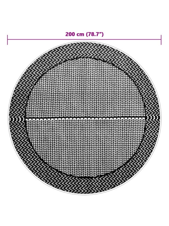 Āra paklājs, ø200 cm, arakil pelēks, pp