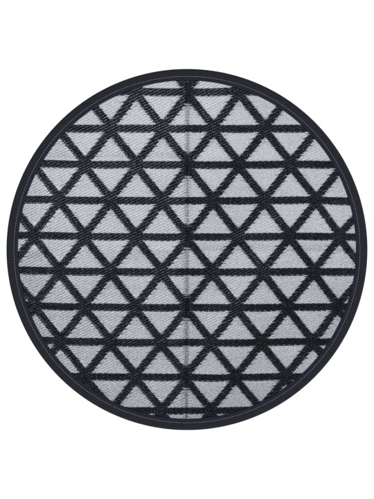 Āra paklājs, ø120 cm, arakil melns pp