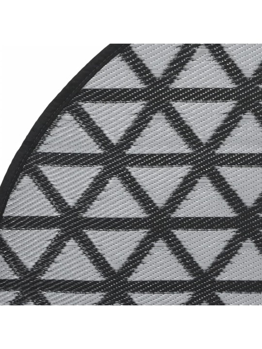 Āra paklājs, ø120 cm, arakil melns pp