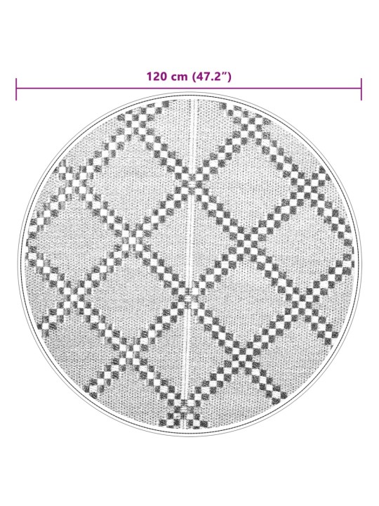 Āra paklājs, ø120 cm, arakil brūns pp