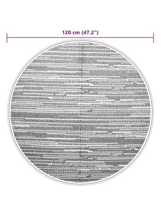 Āra paklājs, ø120 cm, arakil pelēks, pp